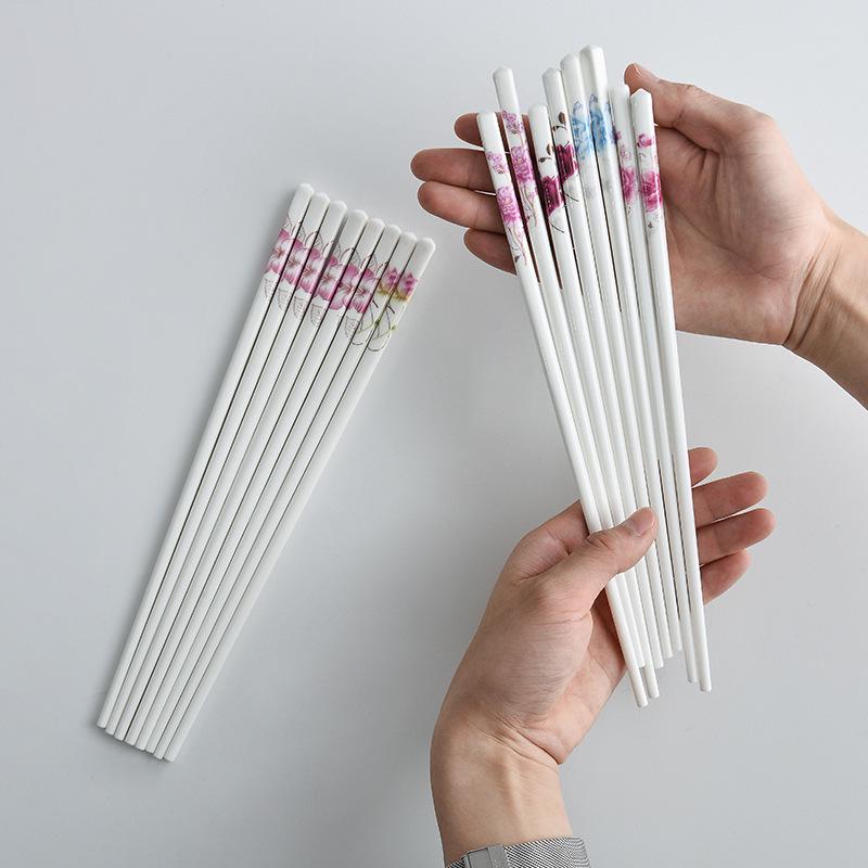 High-Temperature Resistant Ceramic Chopsticks - Mold-Proof & Easy to Clean, Chinese Style