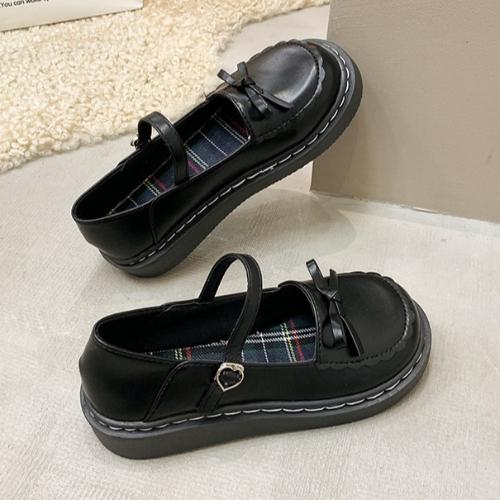 New Spring Lolita Women Mary Jane Shoes Concise Shallow Round Toe Shoes Ladies Concise Outdoor College Style Leather Shoes