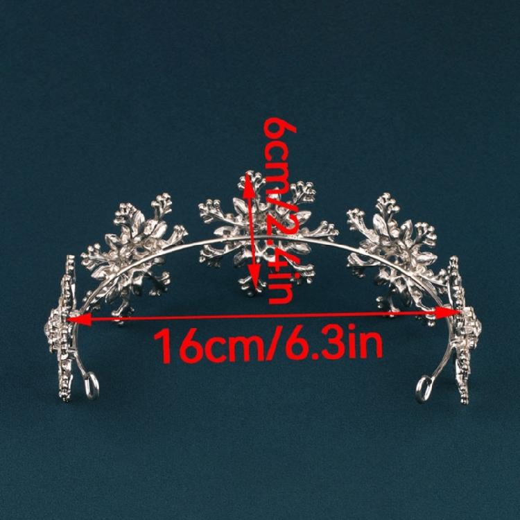 Rhinestones Snowflake Wedding Bride Hairband Crowns Headwear Styling Accessory For Bride Outdoor Indoor Ceremonies Event