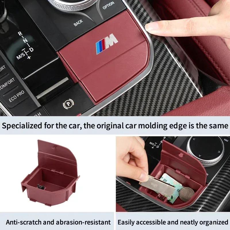 -Car Center Gear Shift Lever Storage Box Central Console Modification Organizer For BMW LHD 3 4 Series X3 X4 G20 G22 G26 G01 G02