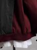European & American Streetwear Color Block Patchwork PU Leather Baseball Jacket