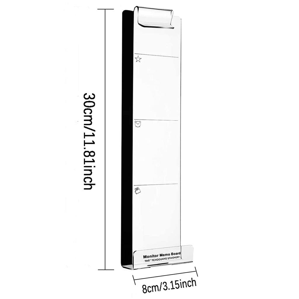 Monitor Memo Boards for Computer,Multifunction Acrylic Screen Message Reminder Pad Side Panels Phone Holder Organizer for Office