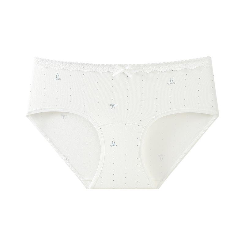 Women's Spring and Autumn 10A Antibacterial Extended Cotton Crotch Skin Friendly Breathable Briefs