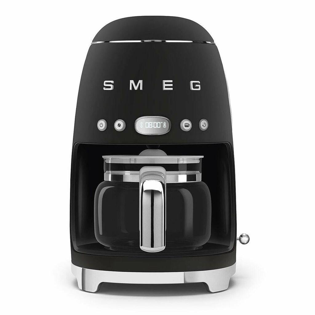 Drip Coffee Maker Smeg Black Matte 1950s Style