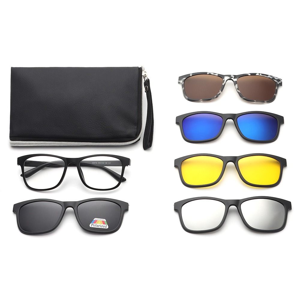 

Сонцезахисні окуляри з поляризованою магнітною кліпсою для їзди на велосипеді та водіння, захист від UV400. Чорна оправа для окулярів із кліпсою для сонцезахисних окулярів 2201A