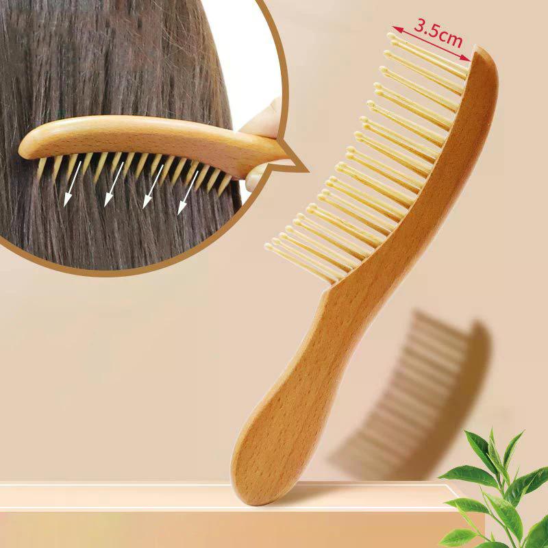 Anti Static Wide Tooth Hair Comb Wood Comb For Hair Styling Detangling Hair Brush Women Head Scalp Meridian Massage Brush
