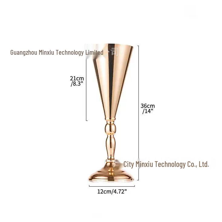Gold Trophy Wedding Table Centerpiece and Decoration Props