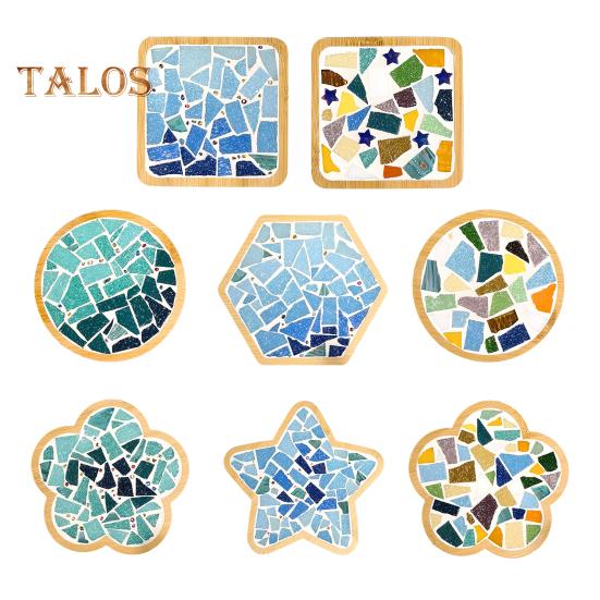 Mosaik-Bastelset zum Herstellen von Untersetzern für Erwachsene, DIY-Set aus Glasmosaikfliesen, Keramikkunst, Massenmaterialpaket für Frauen, Kinder, Senioren, handgefertigte Geschenke