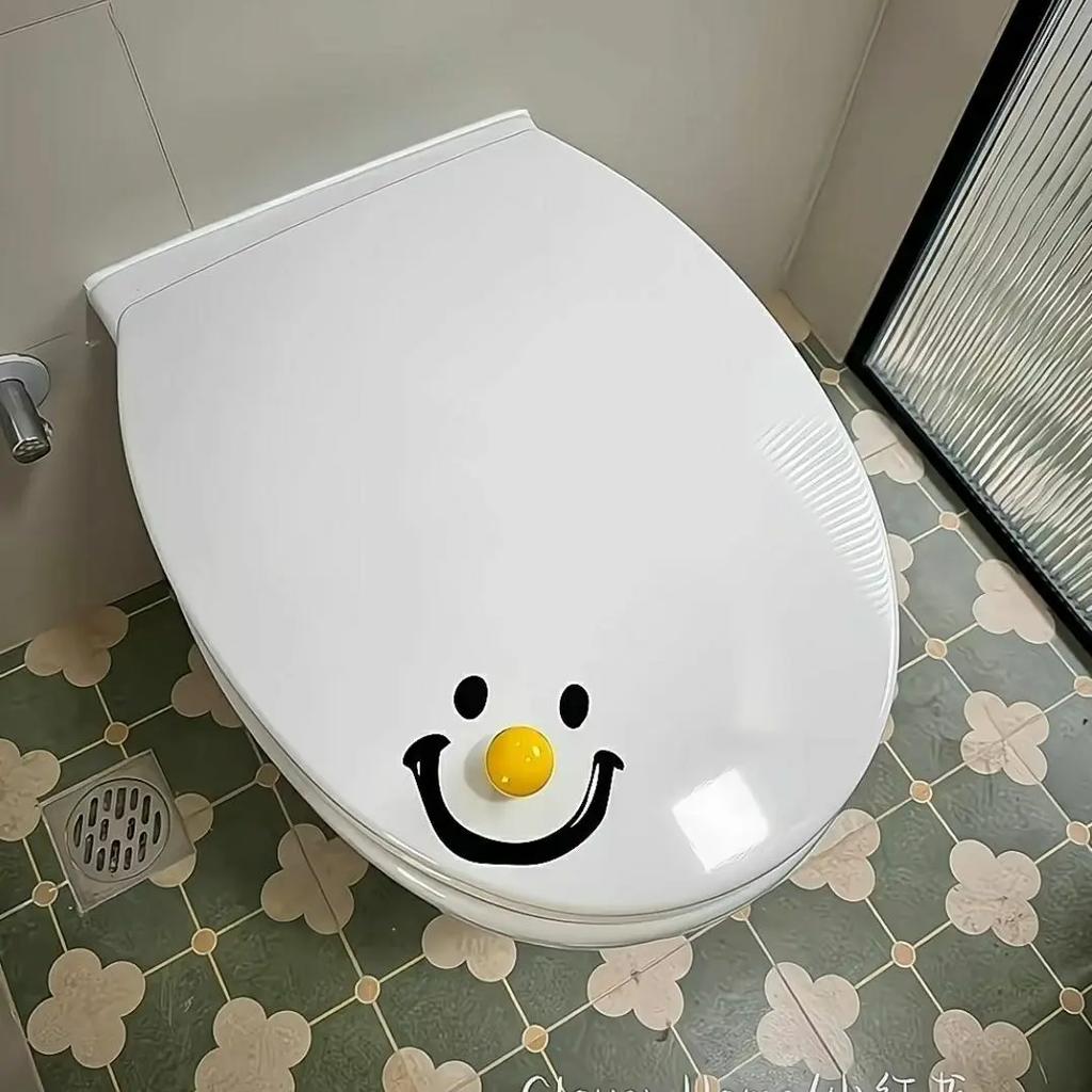 New Toilet Lid Creative Plastics Smiling Household Toilet Handle Anti Dirty Lid Lifting Device Bathroom Decoration Accessories