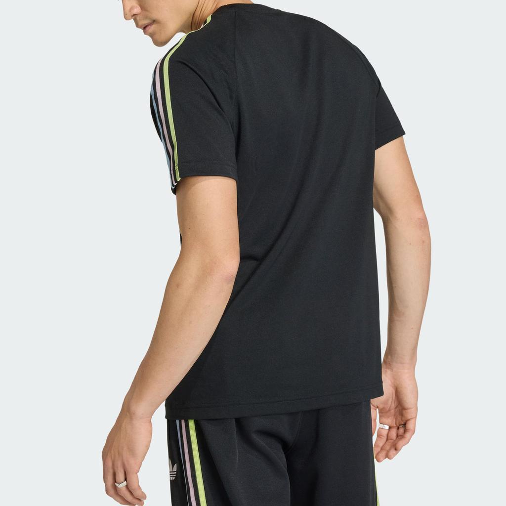 adidas Originals Japan Retro Football Casual Culture Slim Fit Knitted Striped Short Sleeve T-Shirt Men Tops KA1521