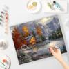 Frame Painting By Numbers Kits For Adults Kits Countryside Landscape Diy Crafts Picture On Numbers Painting For Home Decors 40x50