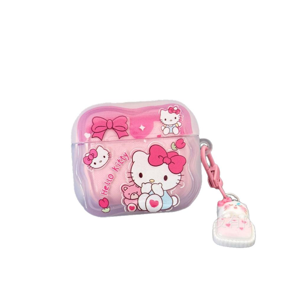 Pink KT cat for apple airpodspro1 wireless bluetooth headset case 1/1/1/1/1st generation protective case