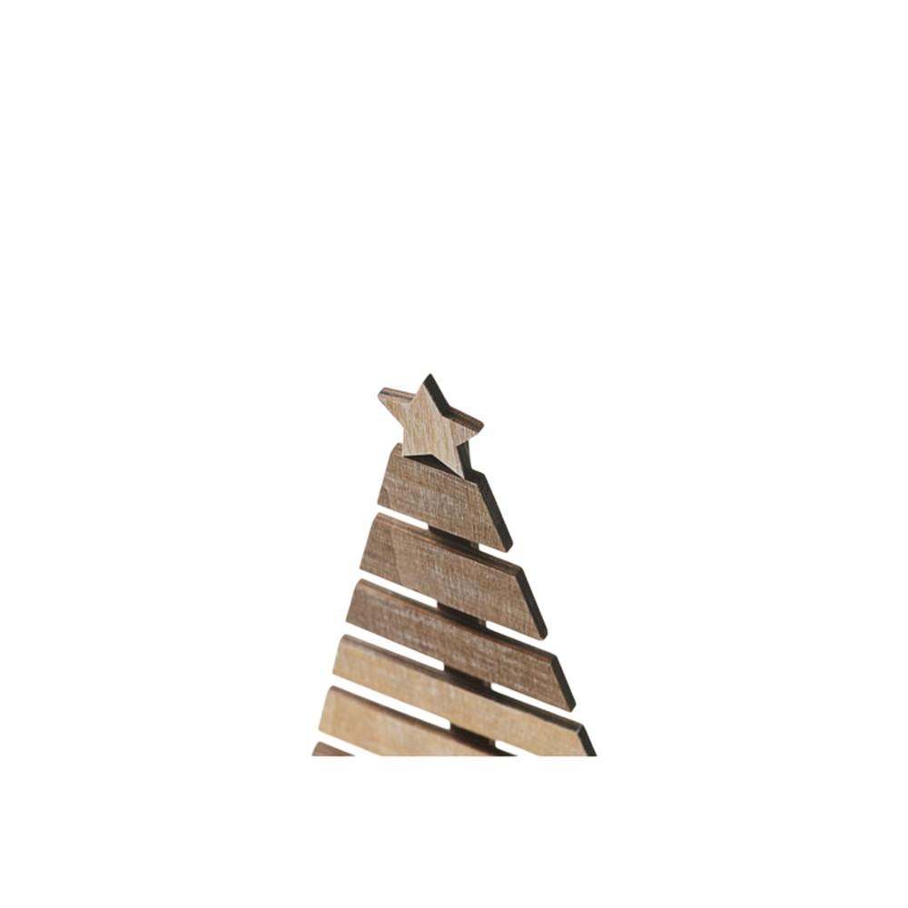 MidOcean Puinen Wooden Christmas Tree Decoration