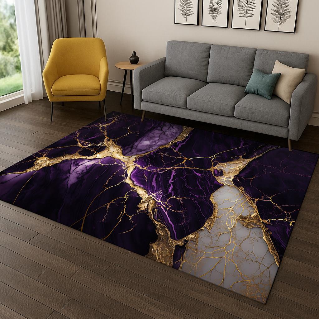 3D Marble Texture Pattern Carpet Rug for Home Bedroom Living Room Sofa Doormat Kitchen Decor,Kid Game Non-slip Floor Mat Gift