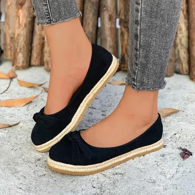 Mode Damen Schuhe im Angebot 2024 Neue Ein-Schlupf Damen Ballerinas Herbst Runde Zehenpartie Einfarbig Flach Lässig Bequem Übergröße Flache Schuhe