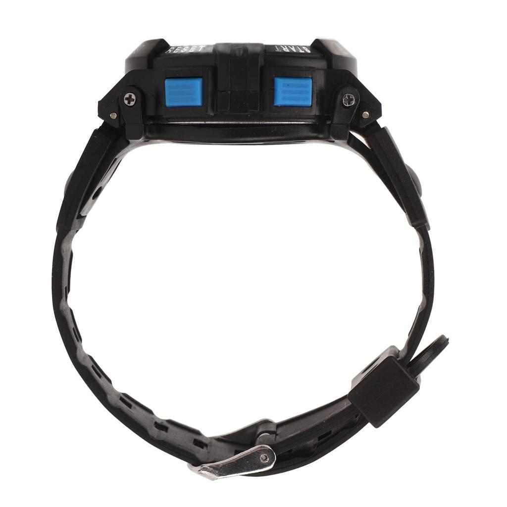 Men's Multifunction Digital Sports Watch, 50M Water Resistant, with Luminous Alarm, for Swimming and Running (Black and Blue)