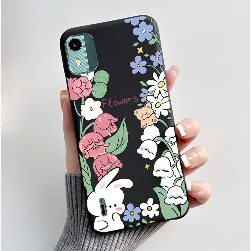 Soft TPU Case For Nokia C12 Cute Love Rabbit Funny Shockproof Silicone Phone Case For Nokia C12 Plus Pro Back Cover C 12 Fundas