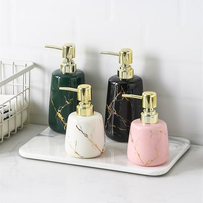 Keramik-Handdesinfektionsflasche, Marmorierungslotionsflasche, Duschgel, Drücken Sie die Flaschen, Badezimmerbedarf, Handseifenspenderflasche
