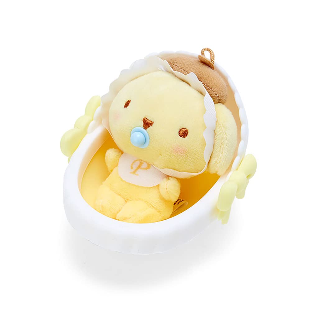 Sanrio Pompompurin Cradle Mascot 744972 White/Yellow