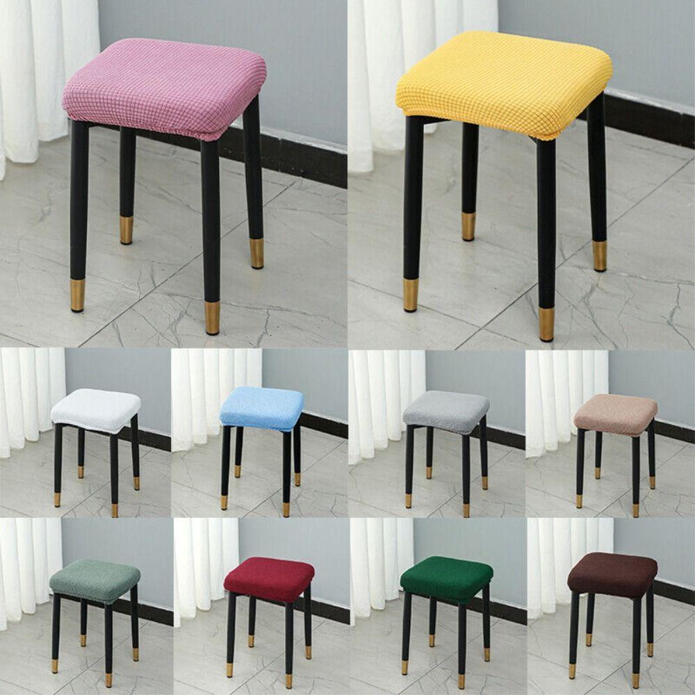 Elastic Square Seat Cover Thickened Chair Cover Soft Stool Cover  Restaurant