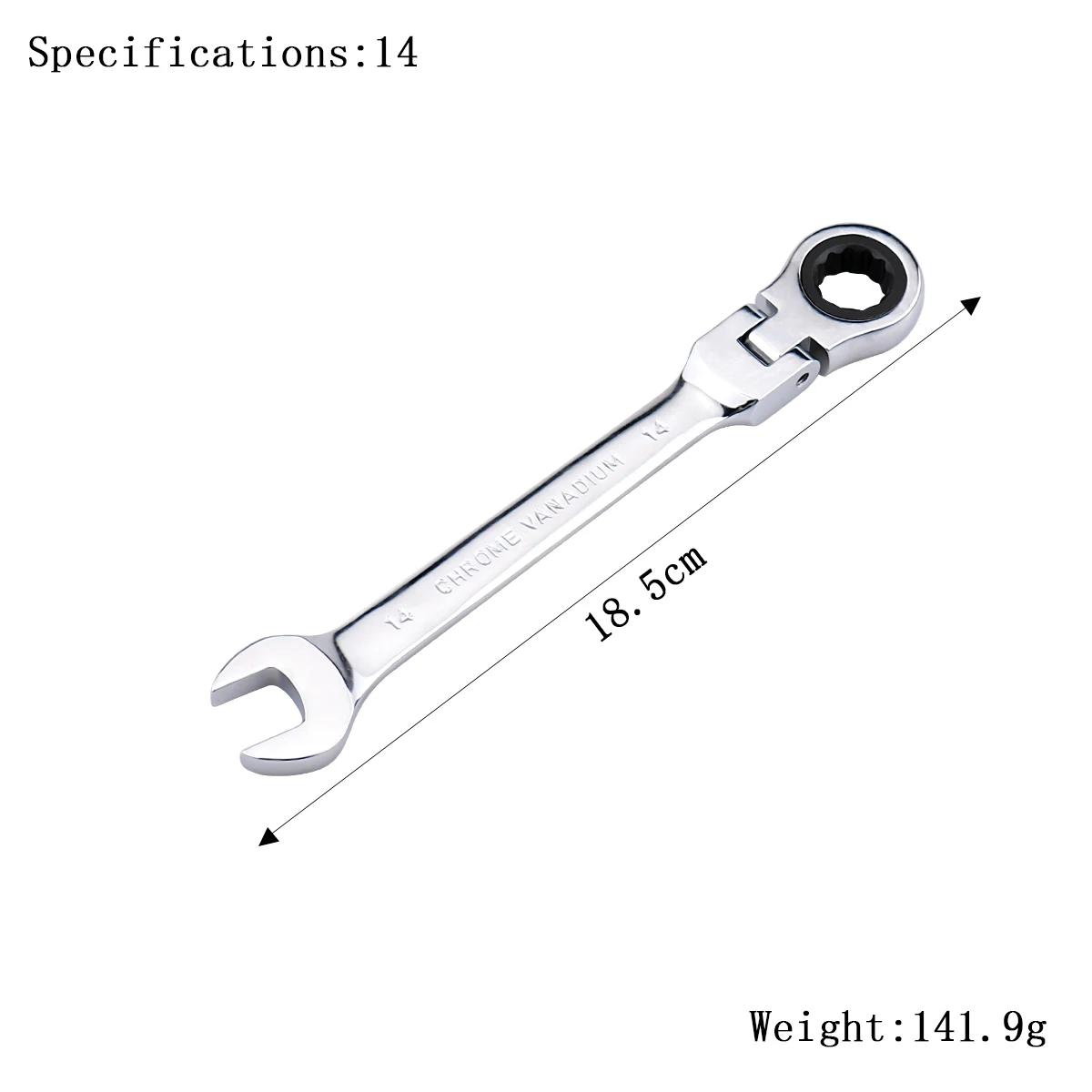

Ratchet Wrench EDC Hand Tool 72-Tooth Ratcheting Flexible Head Mirror Finish Auto and Home Repair