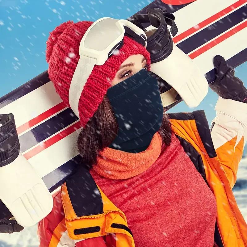 Winter Warm Unisex Windproof Motorcycle Riding Mask New Polar Fleece Neck Scarf Warmer Ski Outdoor Sports Balaclavas Tube Mask