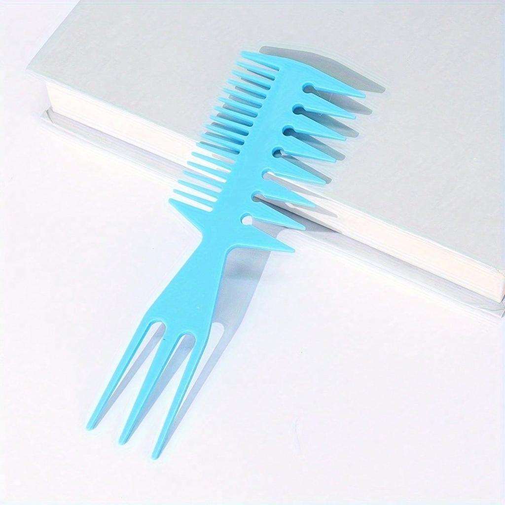 1pcs Men'S Retro Back Texture Comb, Pp Plastic Large Tooth Wide Tooth Oil Head Styling Special Hair Comb