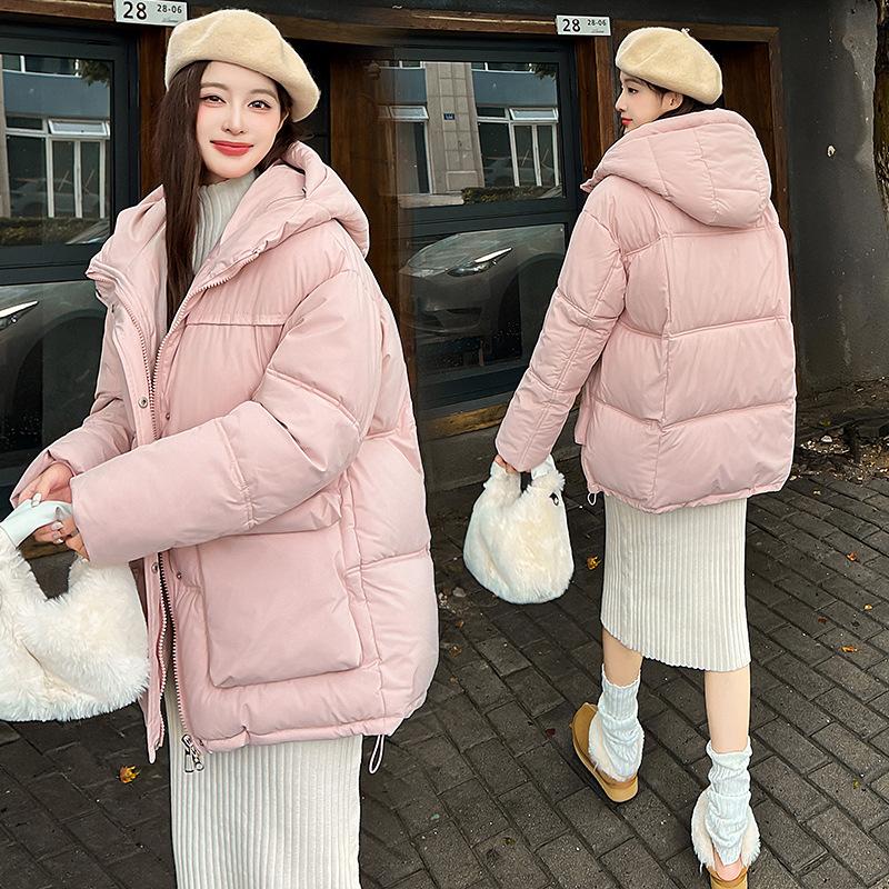 2025 Winter New Cotton-padded Clothes Hooded Women's Versatile Fashion Loose Cotton-padded Clothes Foreign-style Cotton-padded Jackets
