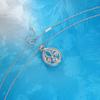 Elegant 925 Silver Teardrop Diamond Snowflake Necklace for Women