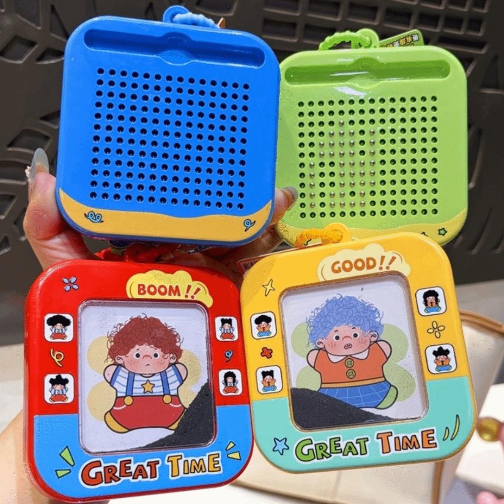 Magnetic Powder Magnetic Bead Board DIY Magnetic Doodle Board Mini Drawing Pad  Keychain Decoration