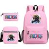 One Piece Anime Backpack Kids School Use Large Capacity Oxford Fabric Dual Shoulder Bag With Padded Straps