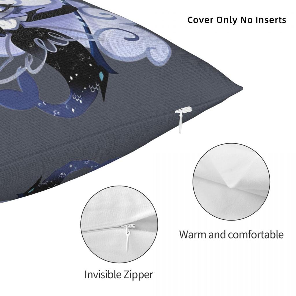 Black Pearl Cookie Pillow Case Cookie Run Kingdom Cushion Covers Polyester Decor Pillowcover For Home 45*45Cm