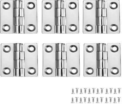 Heavy Duty Marine 316 Stainless Steel Silent Hinge 1.5 Inches 1.5 Inches 38mm 38mm with Screws 6 Pcs