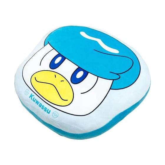 MORIPiLO Pokemon Quaxly Hugging Pillow (Mochimochi Face Cushion) Gentle on Skin, Fluffy & Chewy Texture, Plush Toy for Naps, Blue, 30x25x8cm,