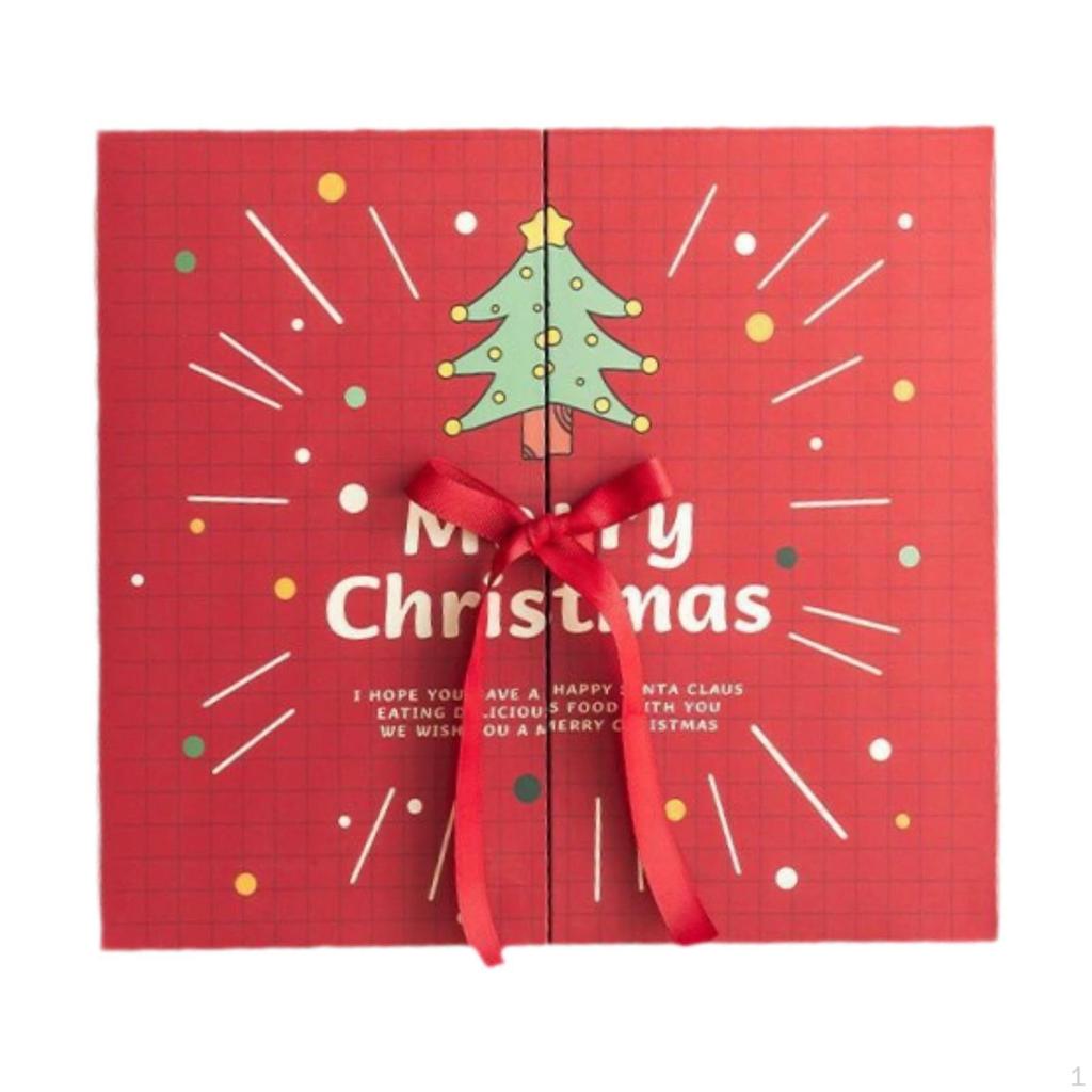Empty Christmas Advent Calendar Boxes Refillable for Xmas Decoration Festive