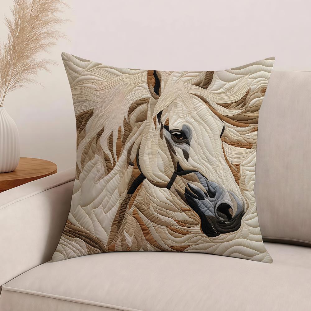Stylish Horse Art Cool Pillow Case Office Cushions Suitable For Sofa Car Bedroom Decorative Cushion Cover