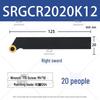 CNC Lathe Tool Holder for External Threading with Round Insert, Models SRGCR1616H06 & SRGCL2525M08