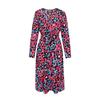 European and American new women's dress temperament fashionable V-neck straps long sleeves waist long dress hot sale