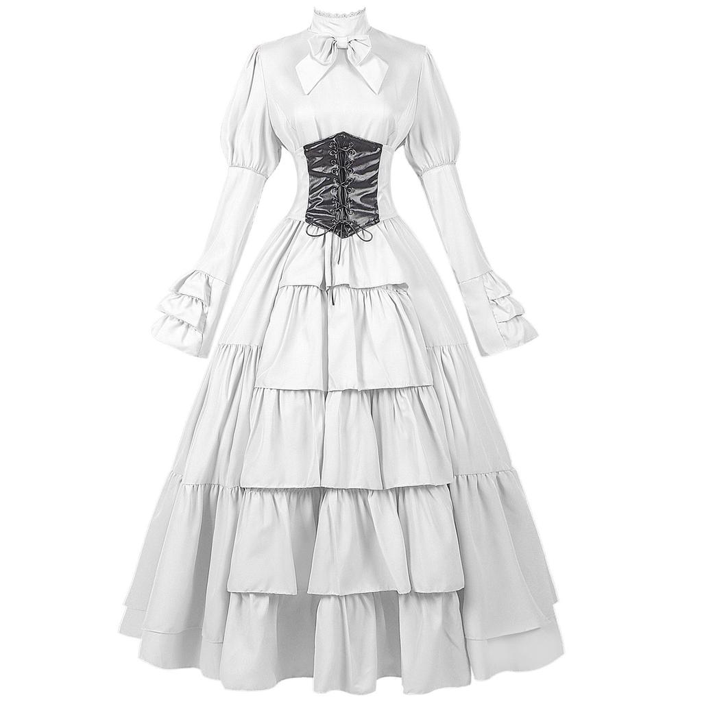 Women's Halloween Renaissance Costume: Irish Medieval Long Dress