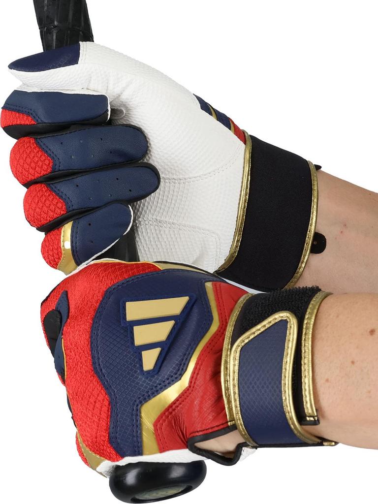 Adidas Basebollslagning Storlek Marinblå x Röd Storlek LBG404 Handskar, 41, Grundläggande, (2964), L,