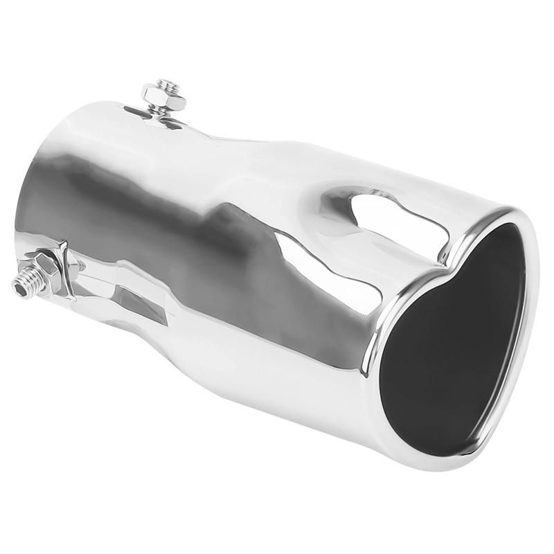 

Car Exhaust Tip 2.5 Inch Stainless Steel Heart Shape Style Muffler Tail Pipe End Cover for Vehicle Custom Decoration Accessories