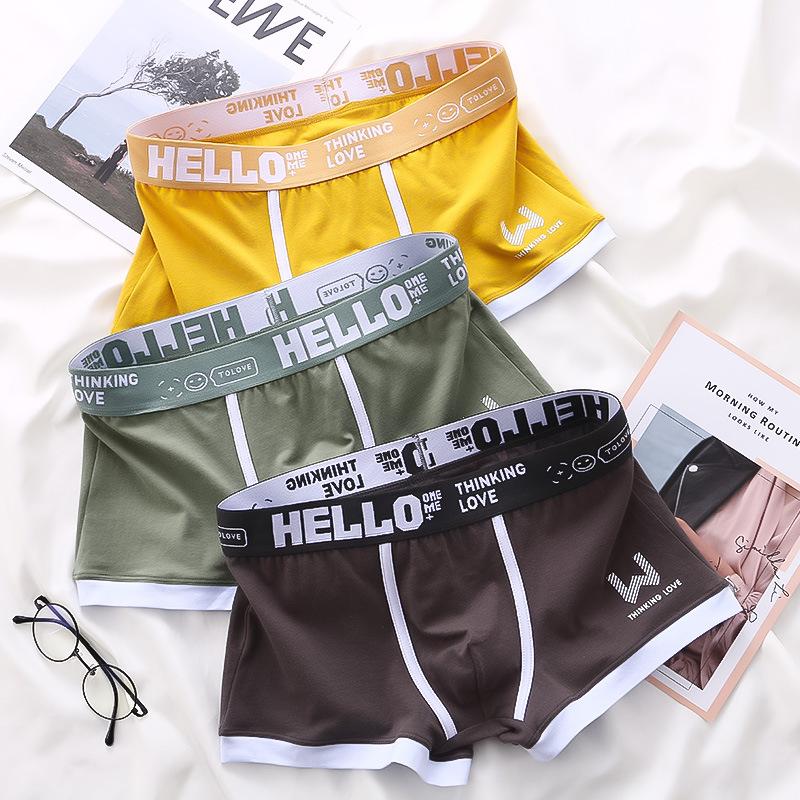 4PCS Fashion Boxer Men Panties Underwear Summer Ice Silk Breathable Solid Boxers Shorts Cuecas Masculinas Man Calzoncillos M-3XL