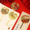 Metal Beijing Tourism Bookmark Painting Hollow Literary Flower Pagination Mark Stationery Tassel Pendant Bookmark