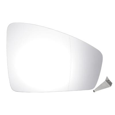 INFINAUTO Right Rear Passenger Side Mirror Glass Replacement with Backing Heated White Glass for Volkswagen Tiguan Plate, Aspheric, 2016-2021