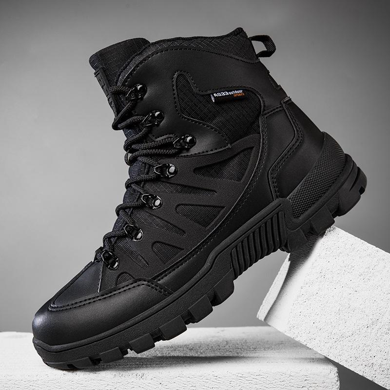 Large Size Outdoor Field Training High-top Desert Combat Boots Training Men's Shoes Men's Mountaineering Shoes Outdoor Sports Shoes