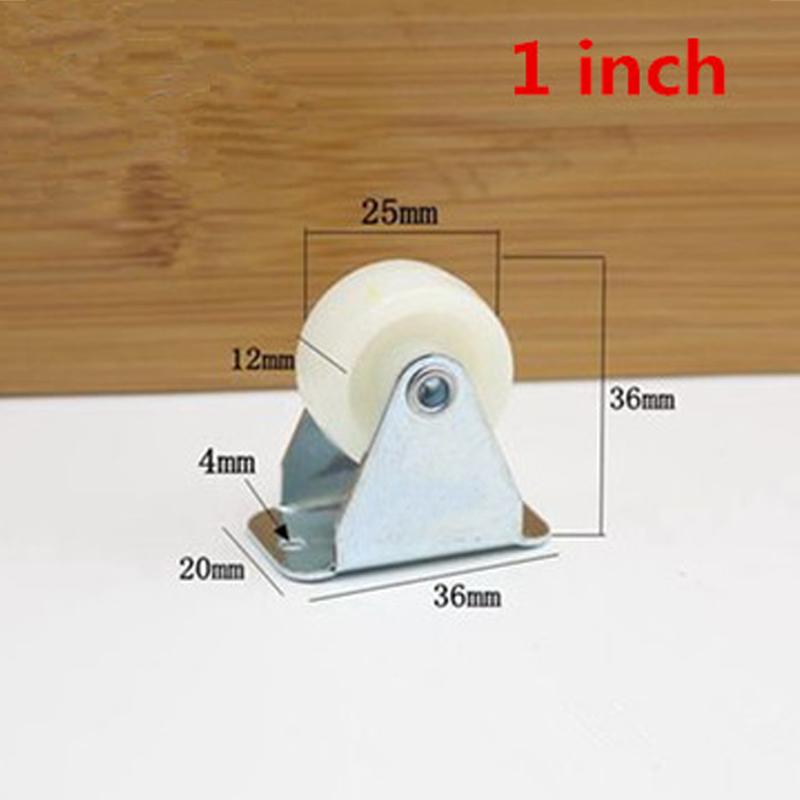 Nya 8 st 1 tum/1,5 tum/2 tum Platt Bil Fast Hjul Tyst Riktbart Hjul Metall Kiselgel Material DIY Modell Delar