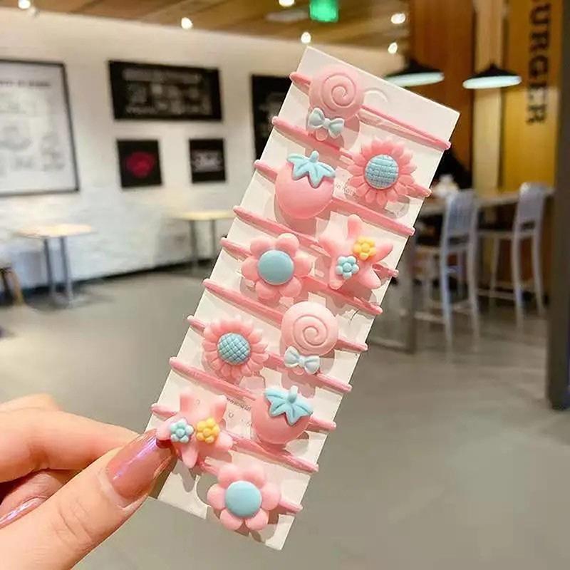 10 bucăți/set flori de fructe frânghie copii bebeluși elastic pentru păr elastice accesorii