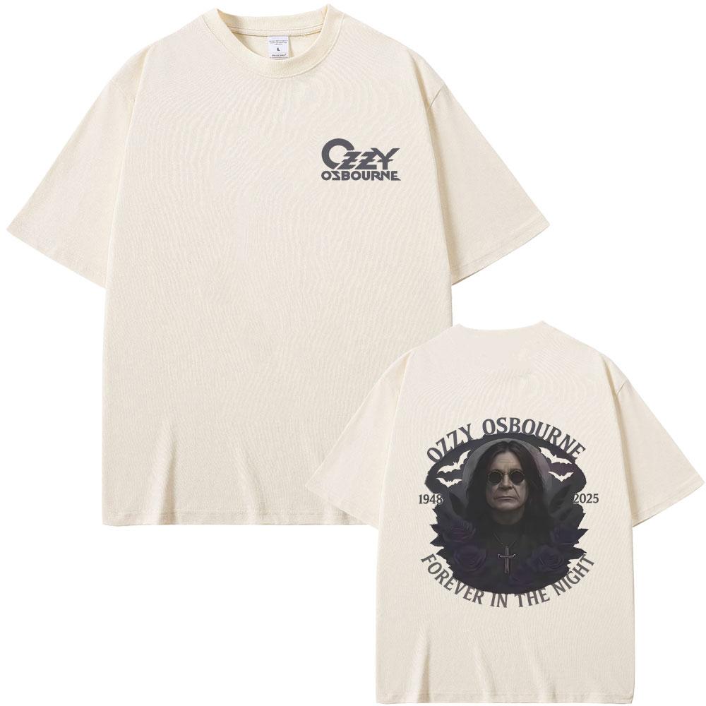 Heavy Metal Rock Band Black Sabbath Ozzy Osbourne Forever in The Night Merch Tshirt Men Women Fashion Casual Oversized T Shirts