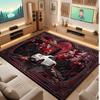 Mushroom Forest Theme Crystal Velvet Floor Rug Personalized Custom Name Text Warm Carpet Home Decoration