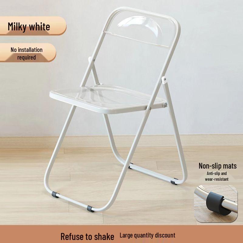 Acrylic Transparent Chair for Photos - Stylish, Portable, Light Luxury Coffee & Dining Chair, Ins Style.